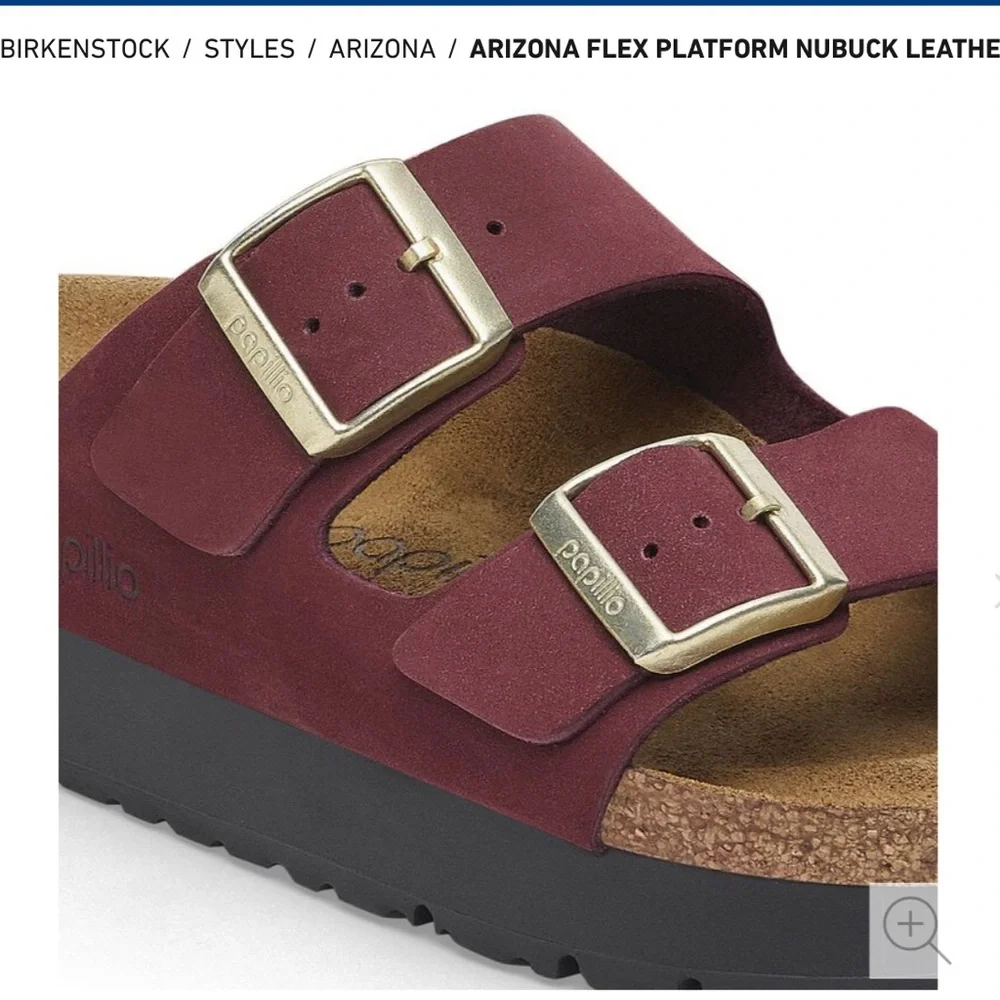 Papillio Arizona PAP Flex Platform Birkenstock Sandals - Zinfandel, 40, NEW! - Picture 7 of 9